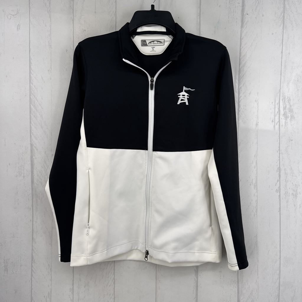 S colorblock zip-up jacket