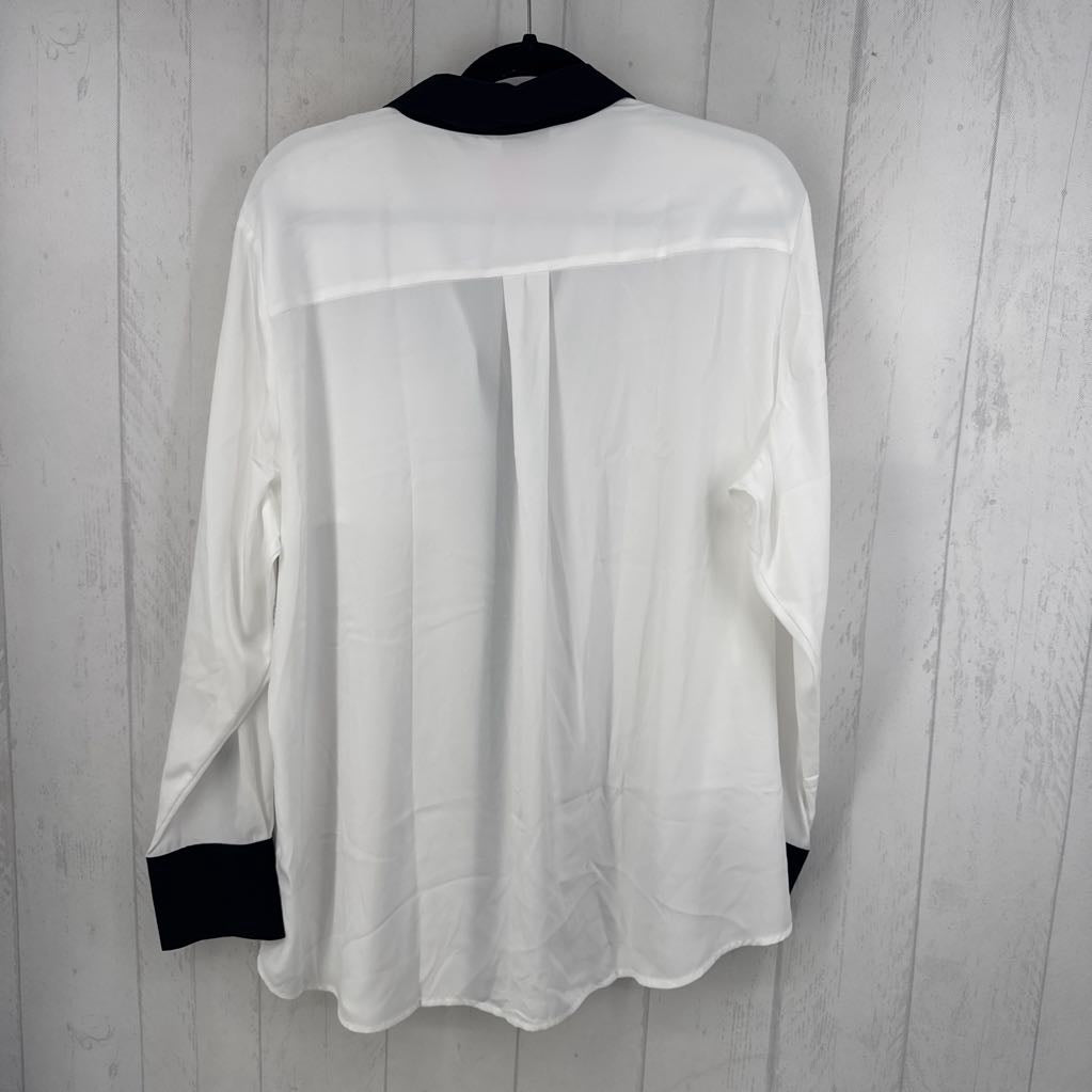 R37 XXL colorblock button down l/s top