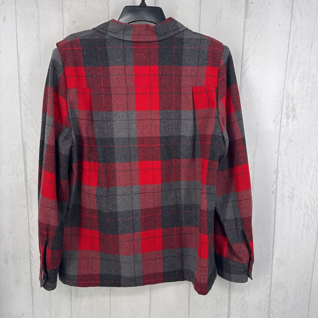M wool plaid jacket