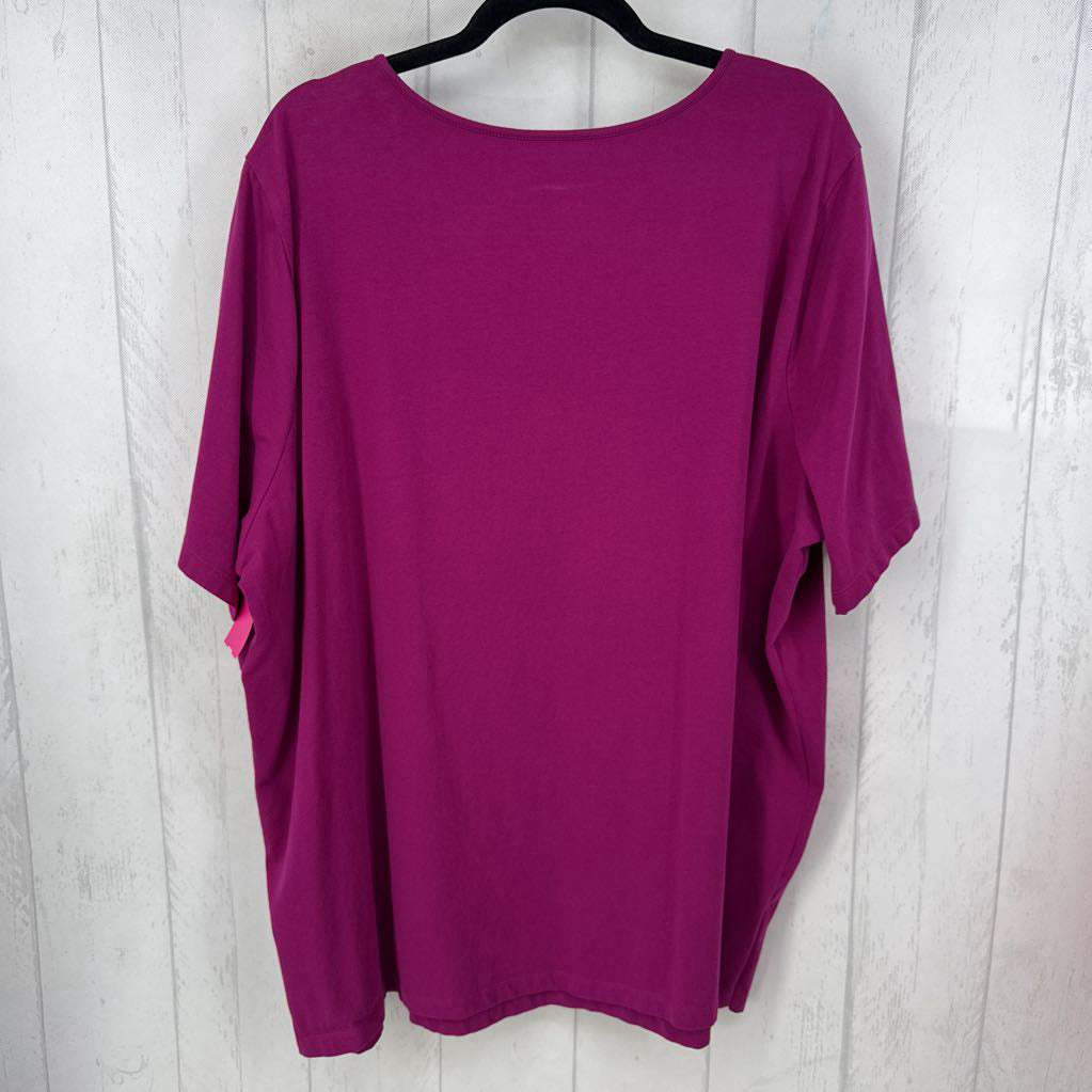 3x s/s keyhole scoop neck top