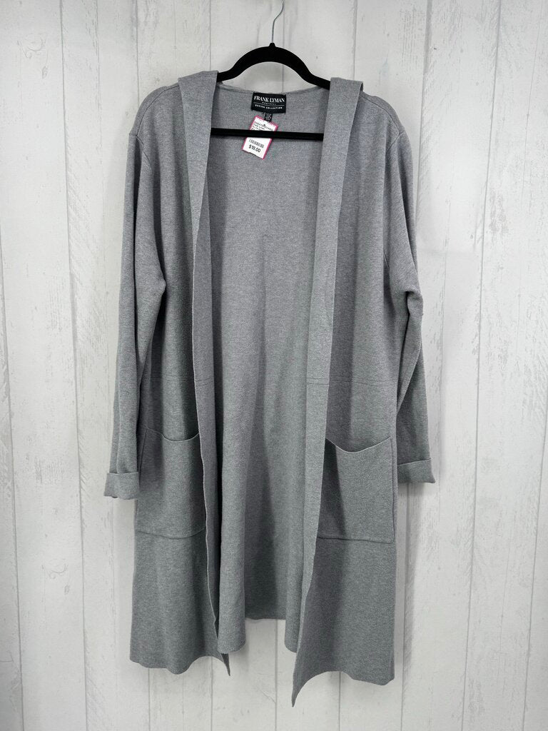 XL l/s open long cardigan