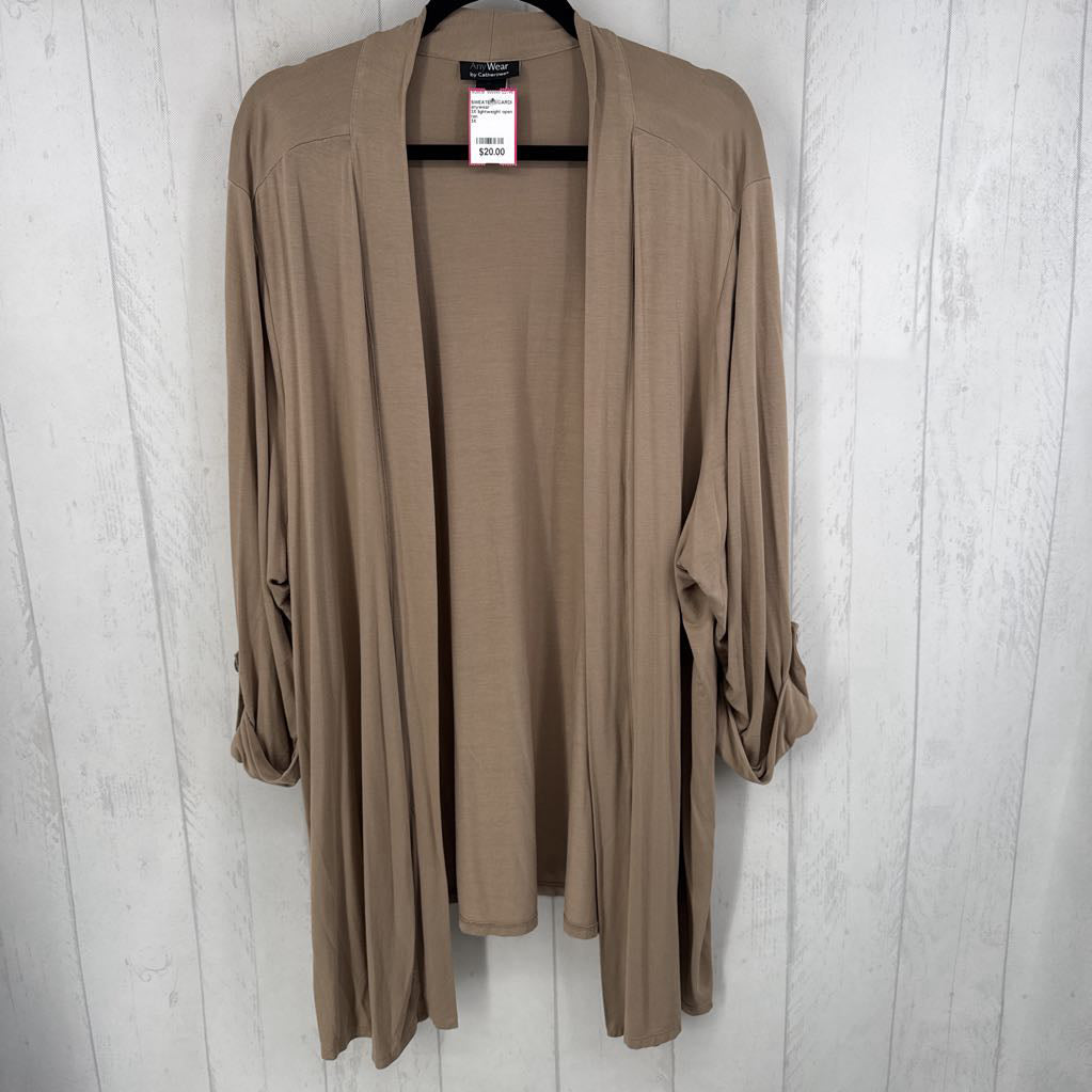 3X lightweight open front cardi