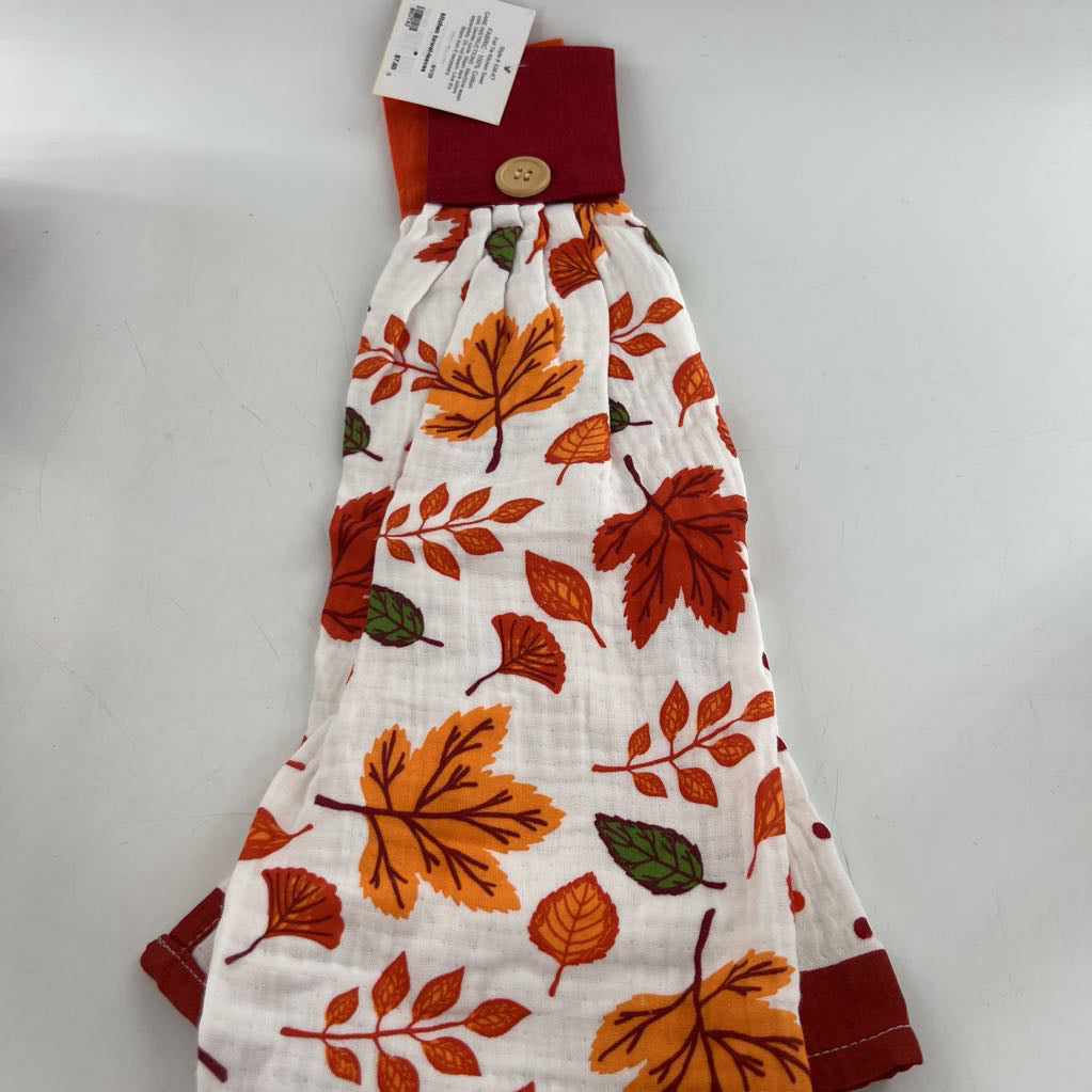 kitchen towel-leaves
