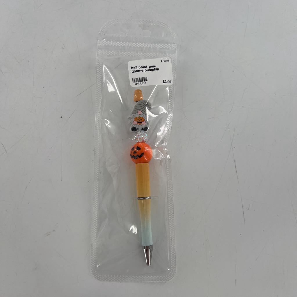 ball point pen-gnome/pumpkin