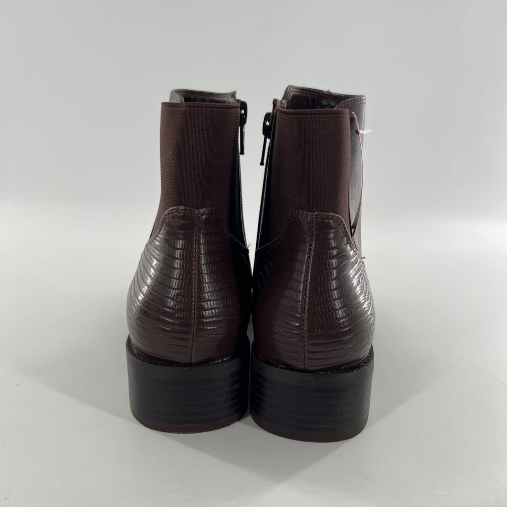 6.5 embossed ankle boot