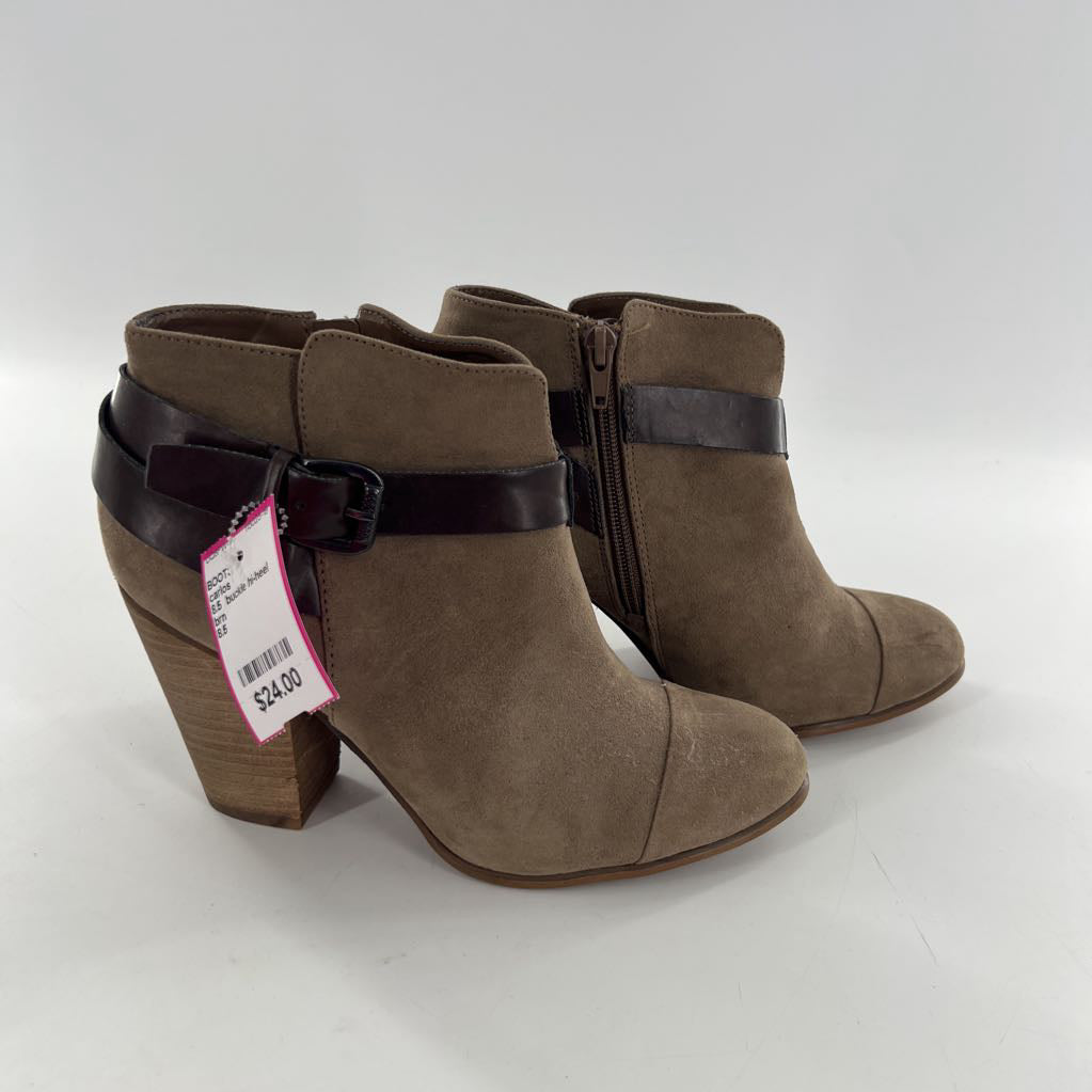 8.5 buckle hi-heel ankle boot