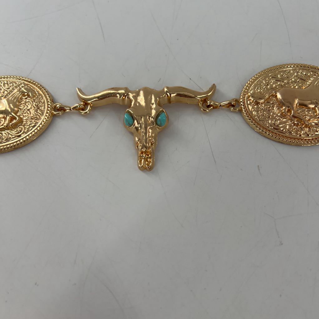gold western style chain belt