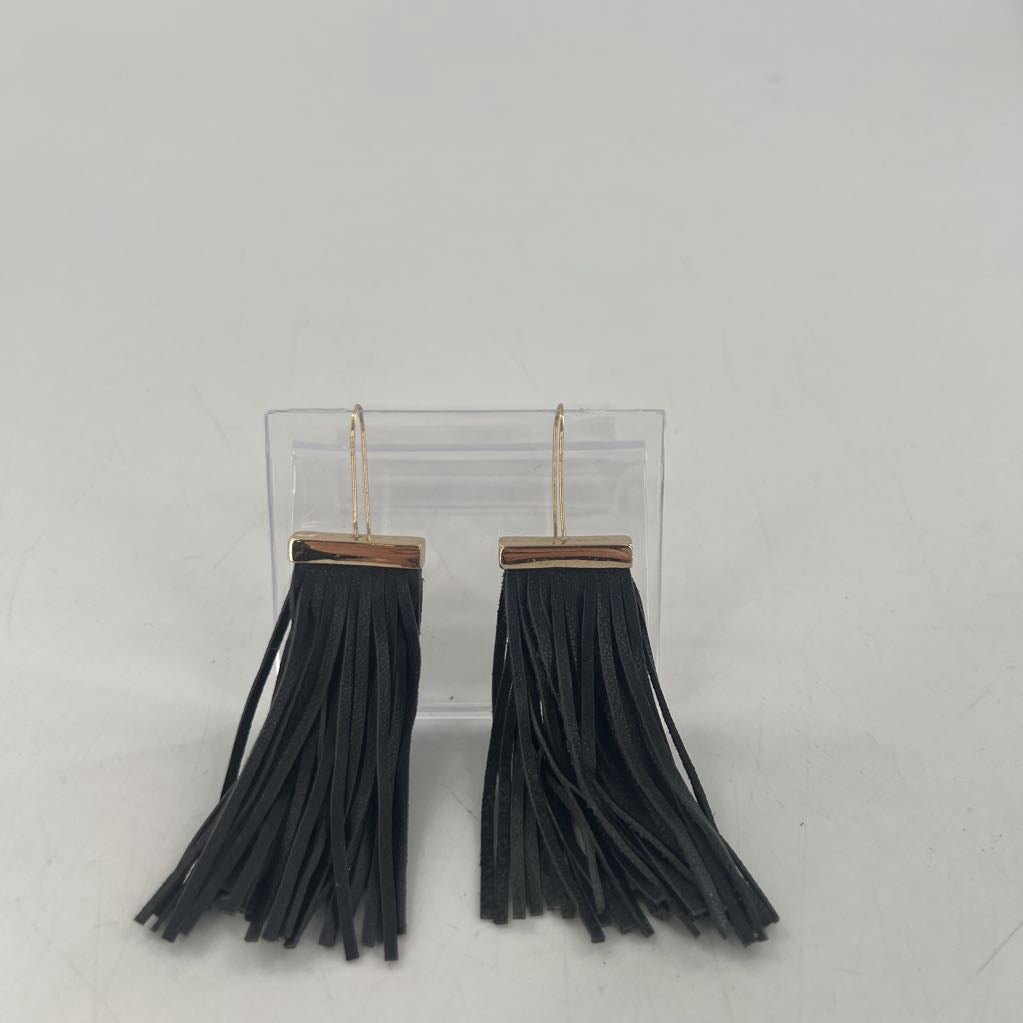 grey tassle earrings
