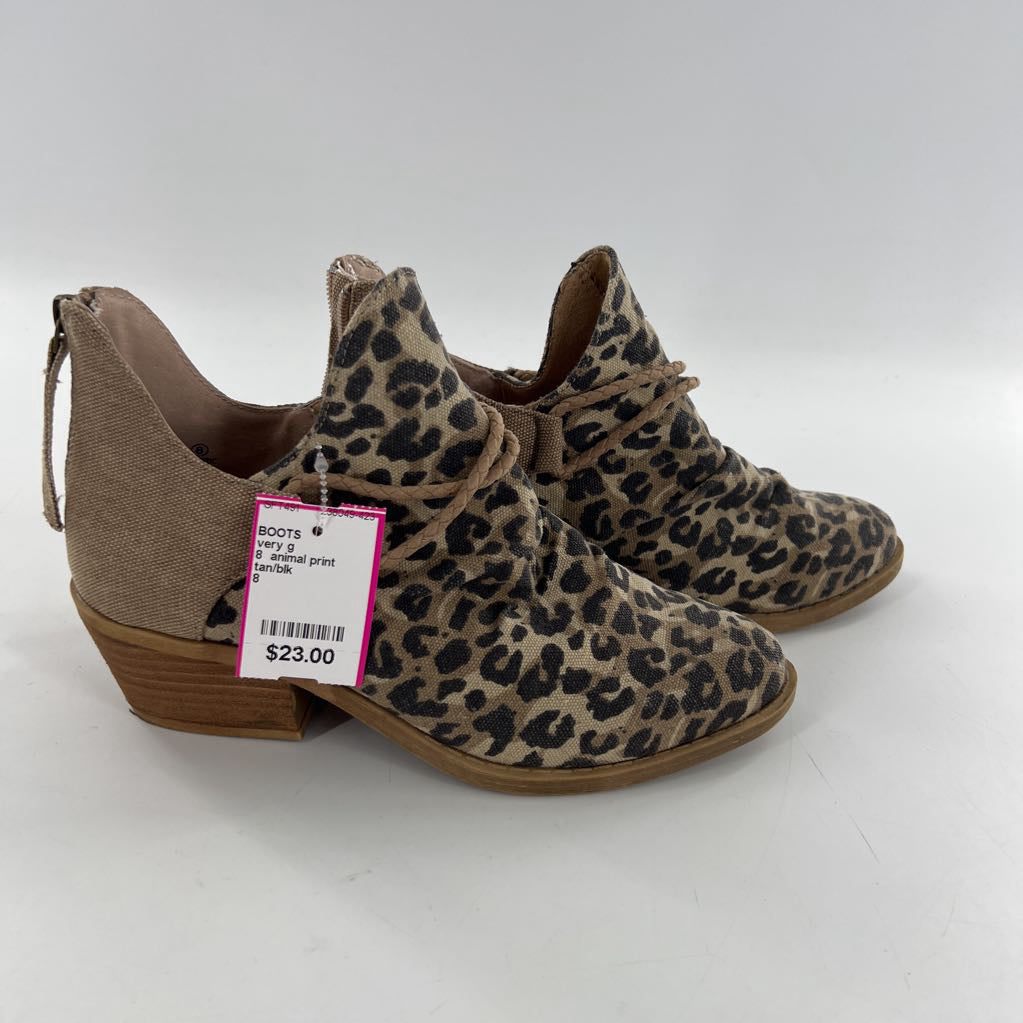 8 animal print bootie