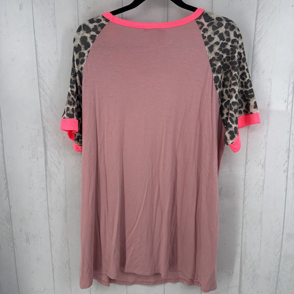 3XL animal print s/s tee
