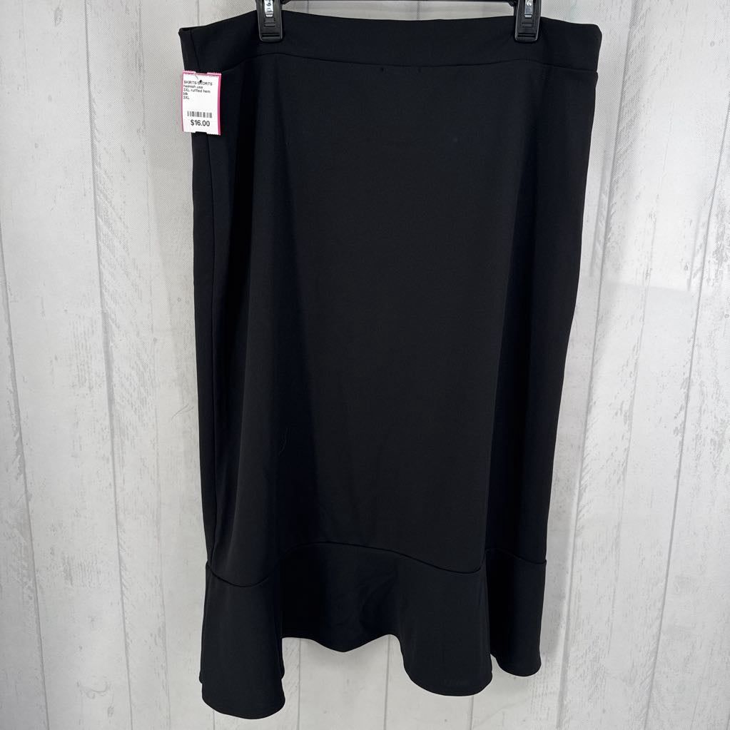 3XL ruffled hem skirt
