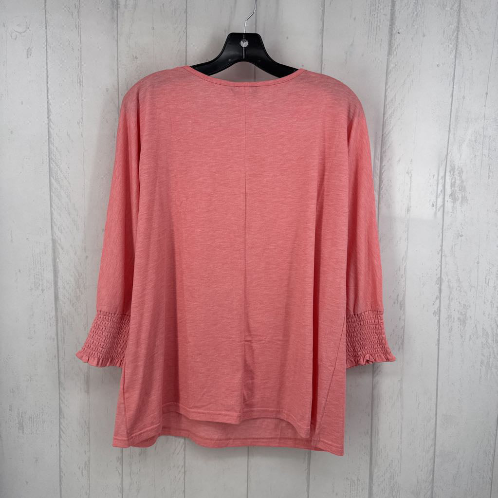 XL smocked slv top