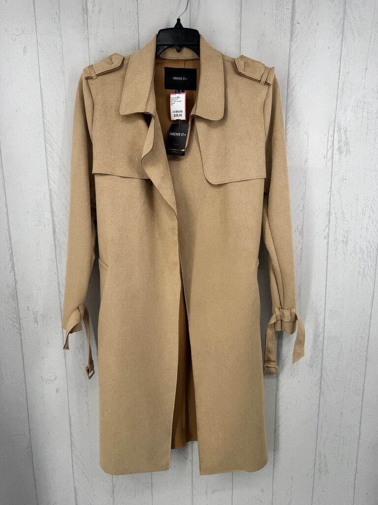 OX faux suede belted jacket