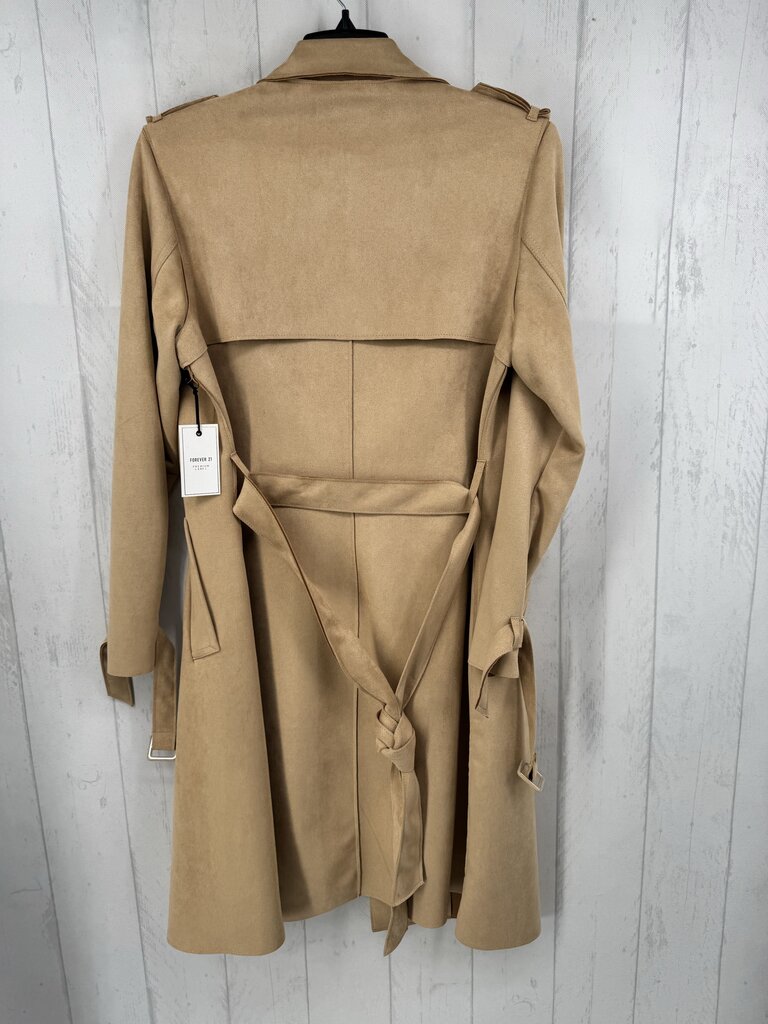 OX faux suede belted jacket