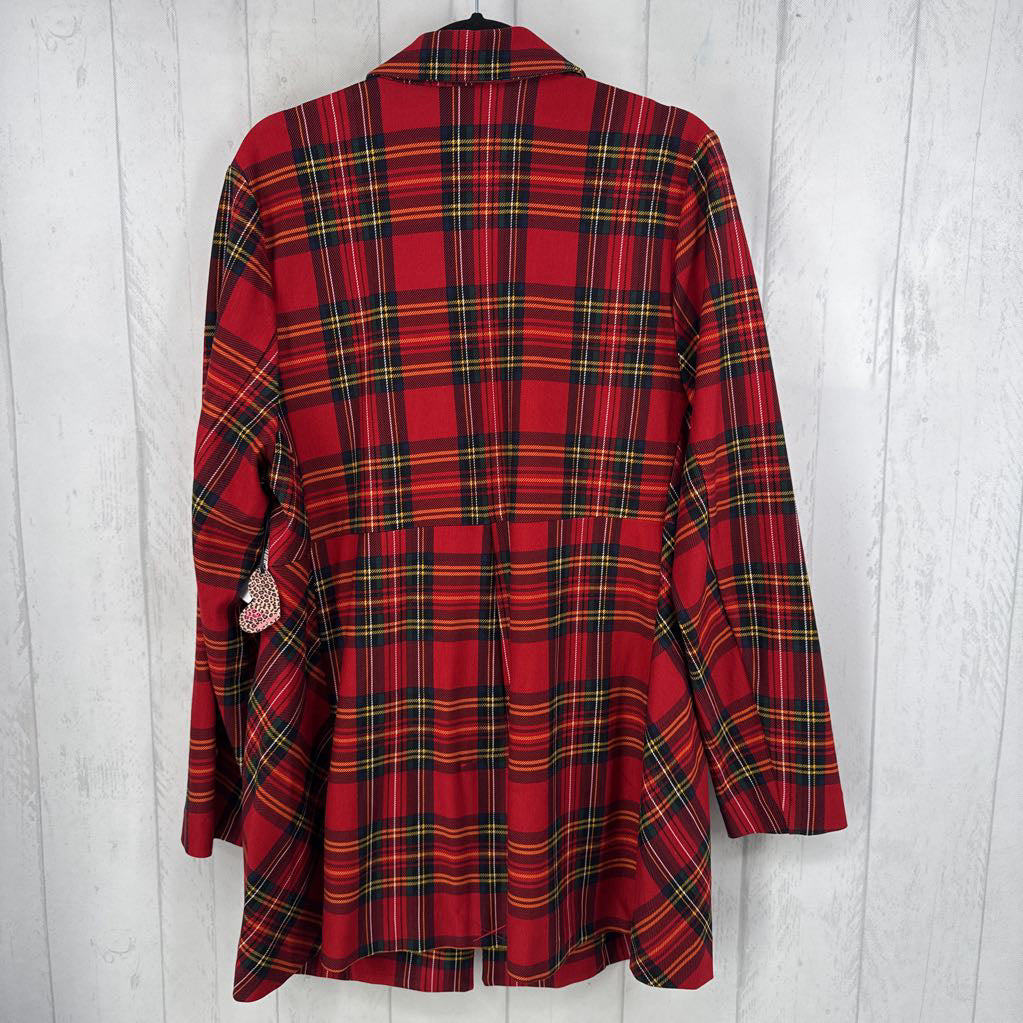 2X plaid blazer