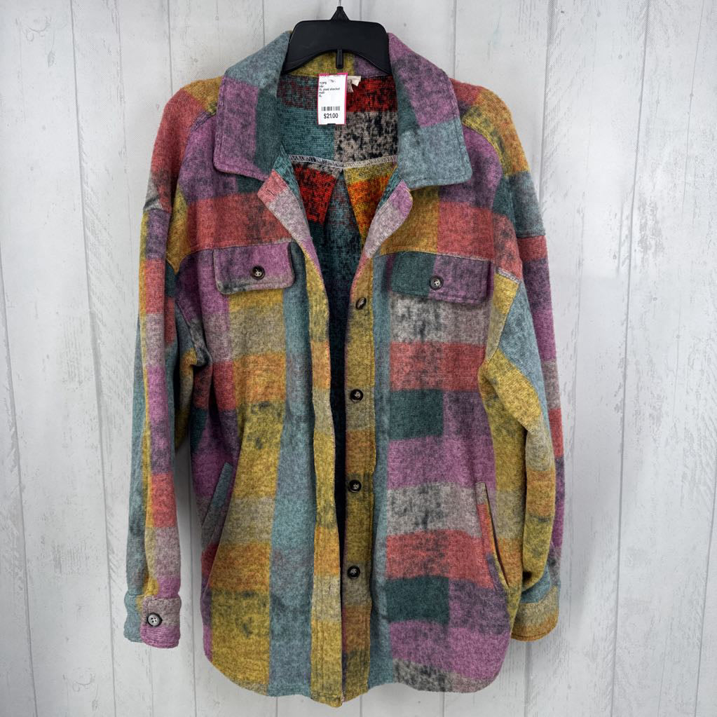 XL plaid shacket