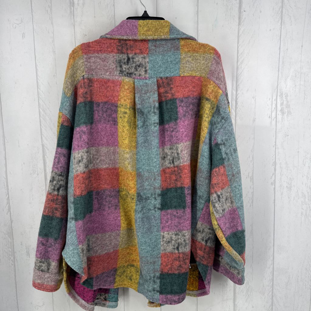 XL plaid shacket