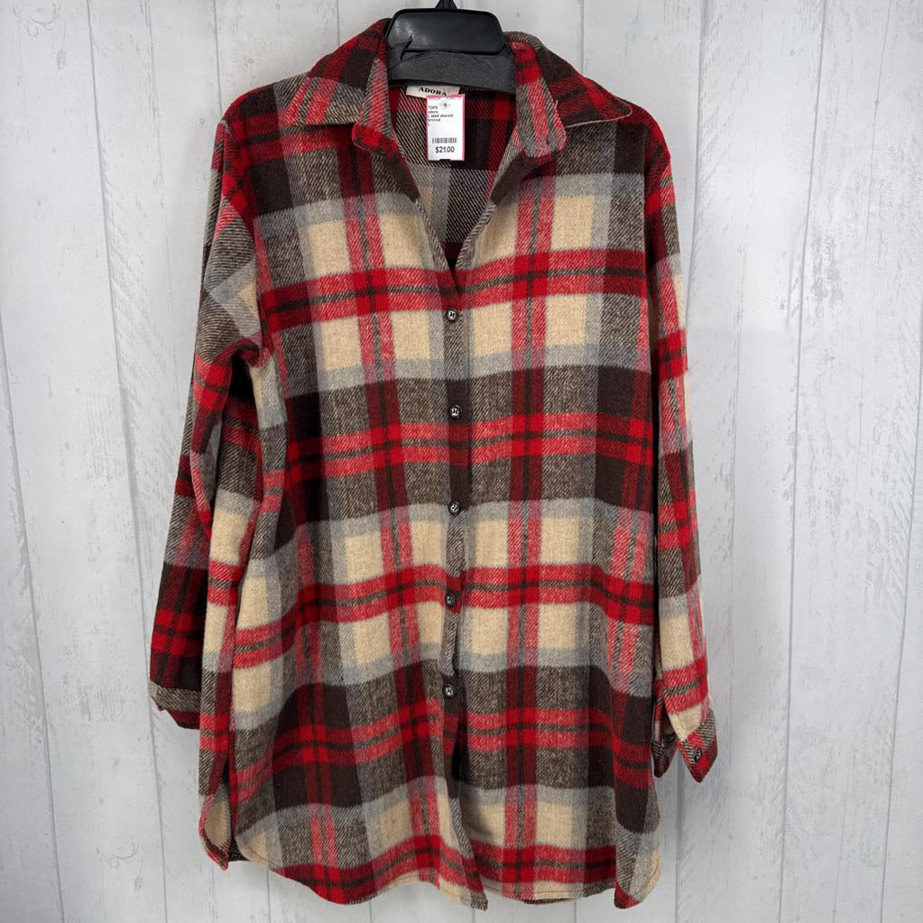 L plaid shacket
