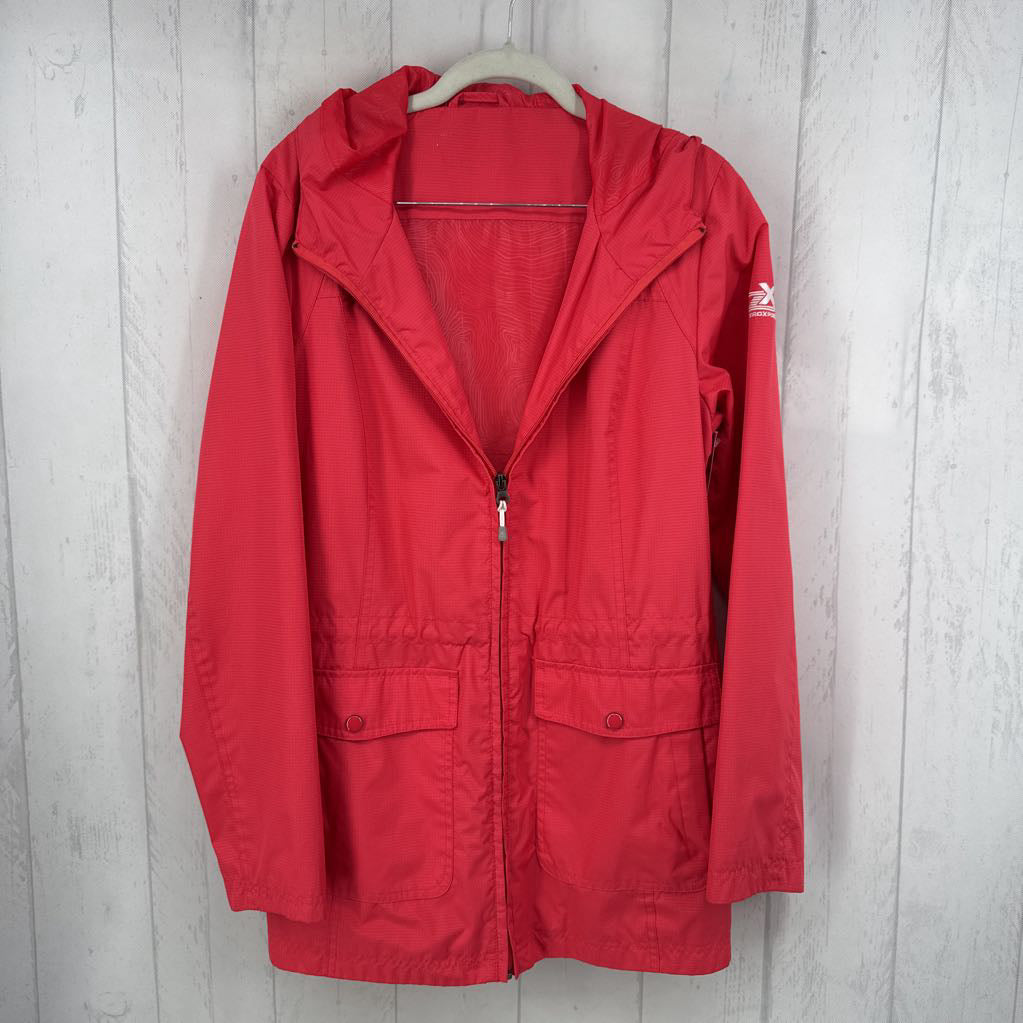 L hooded rain jacket