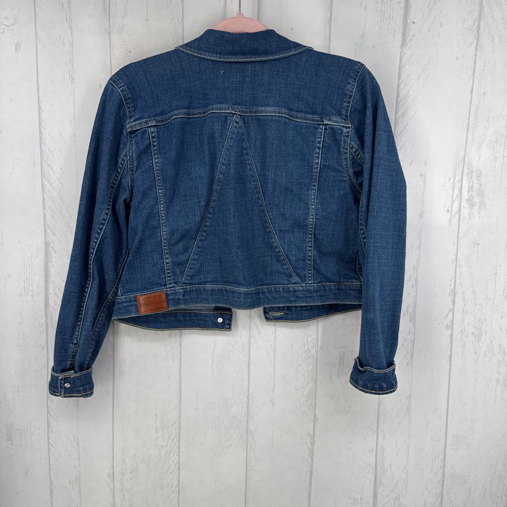 M crop denim jacket