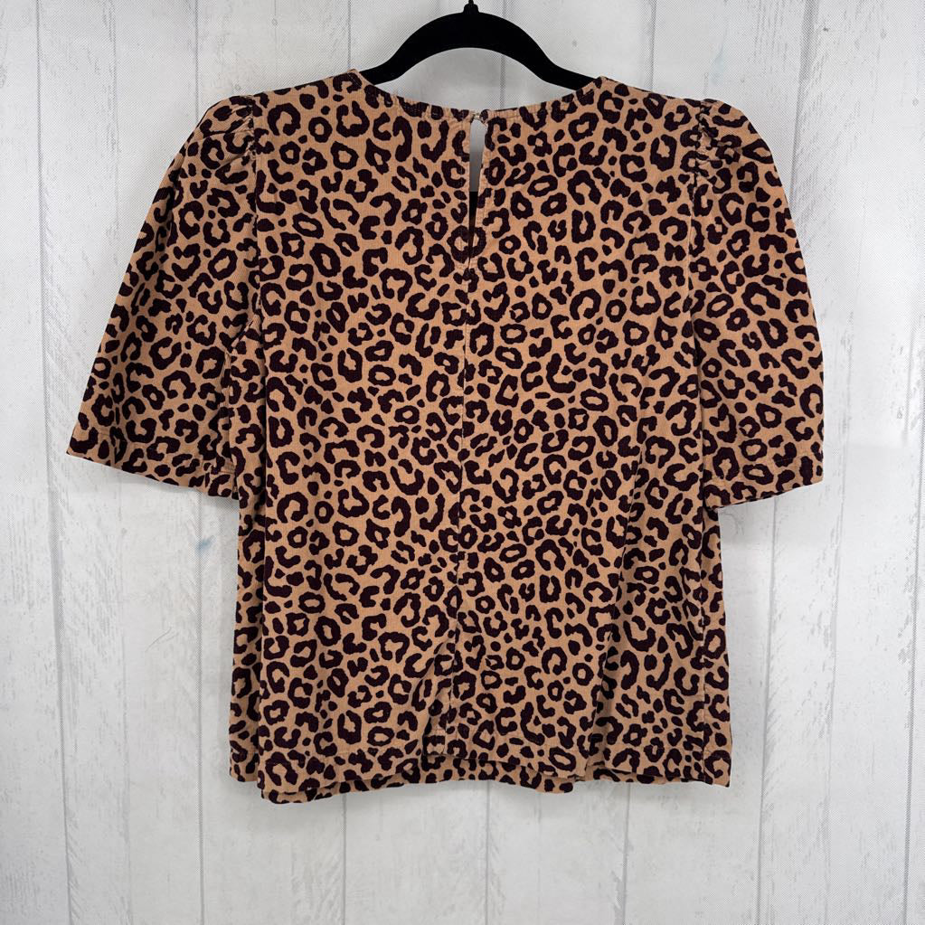 S cordurot animal print s/s top