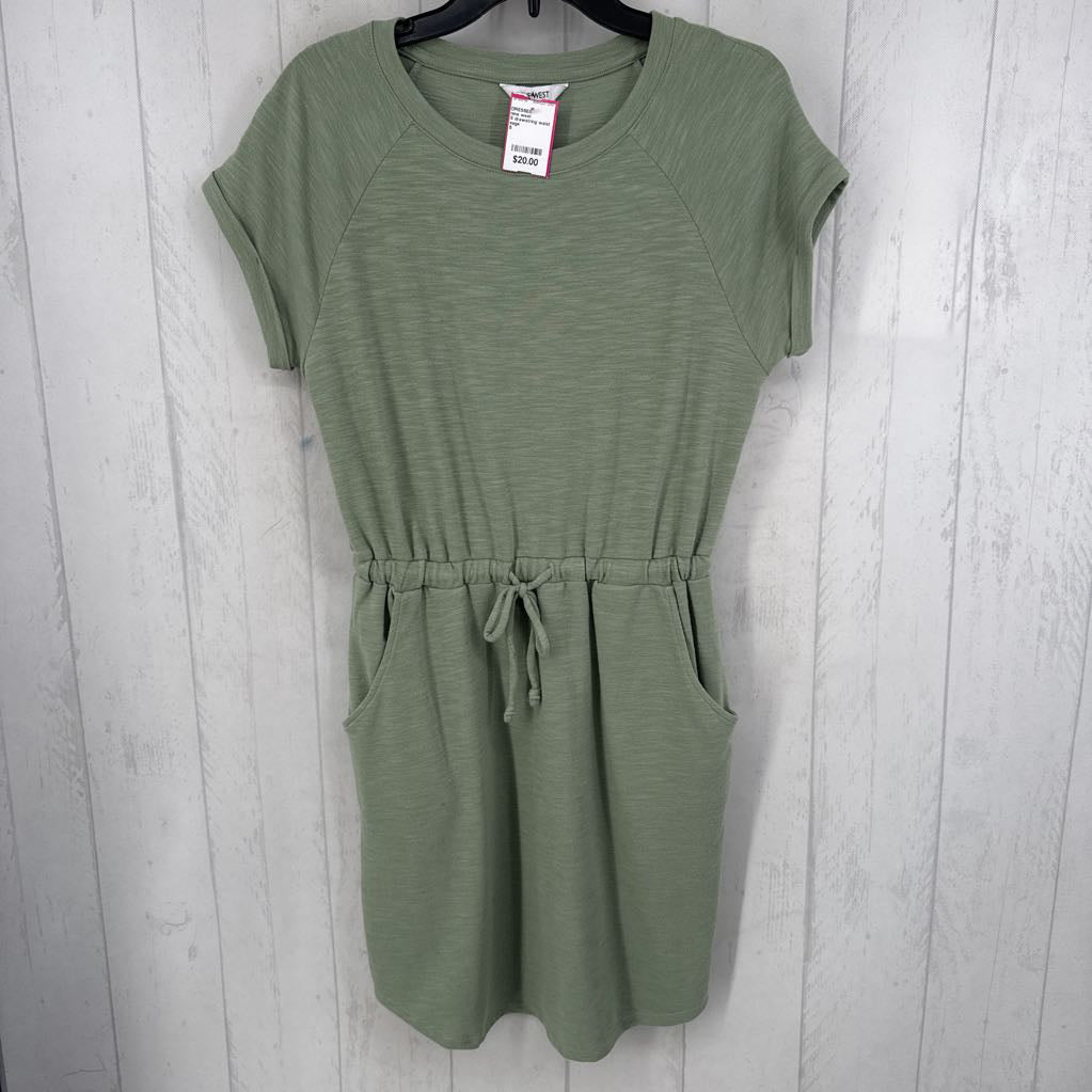 S drawstring waist s/s dress