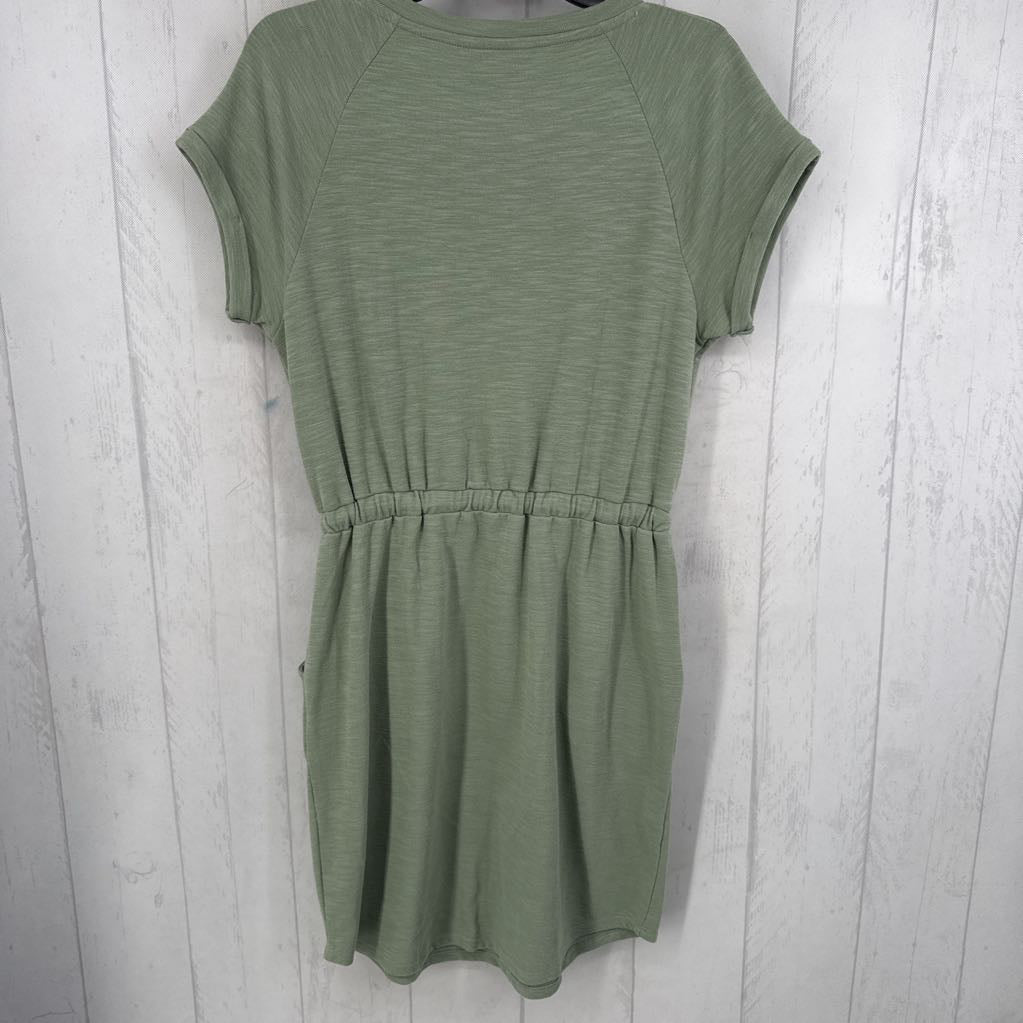 S drawstring waist s/s dress