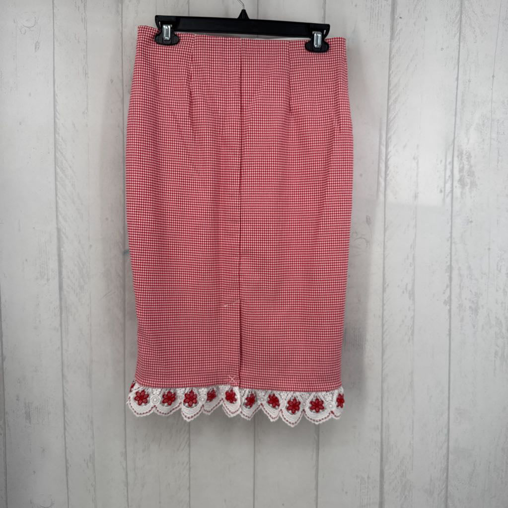 S/6 2pc gingham skirt set