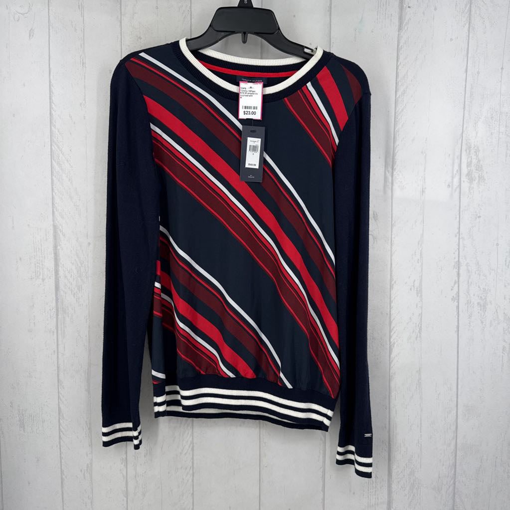 R70 M striped l/s top