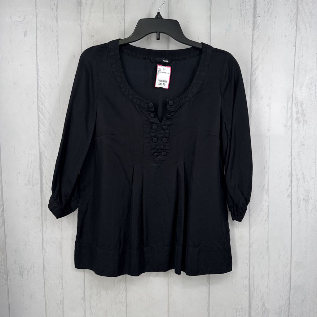 10 split neck 3/4 slv top