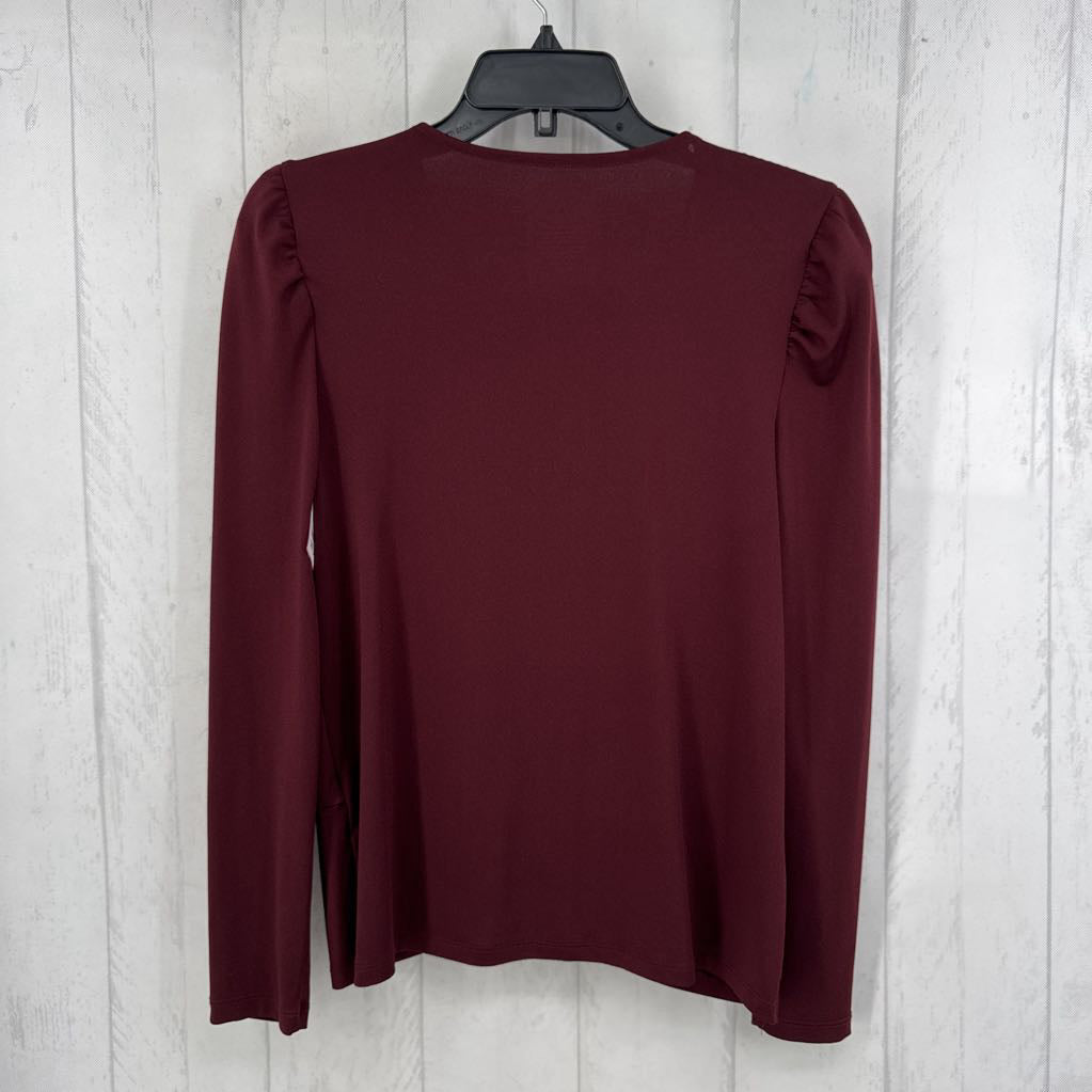 M gathered hem l/s top