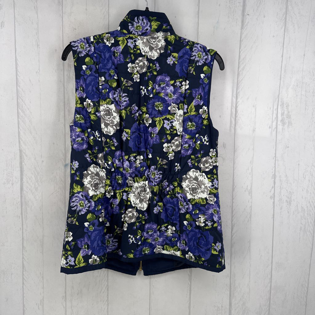 XL l/s flower print quilted coat