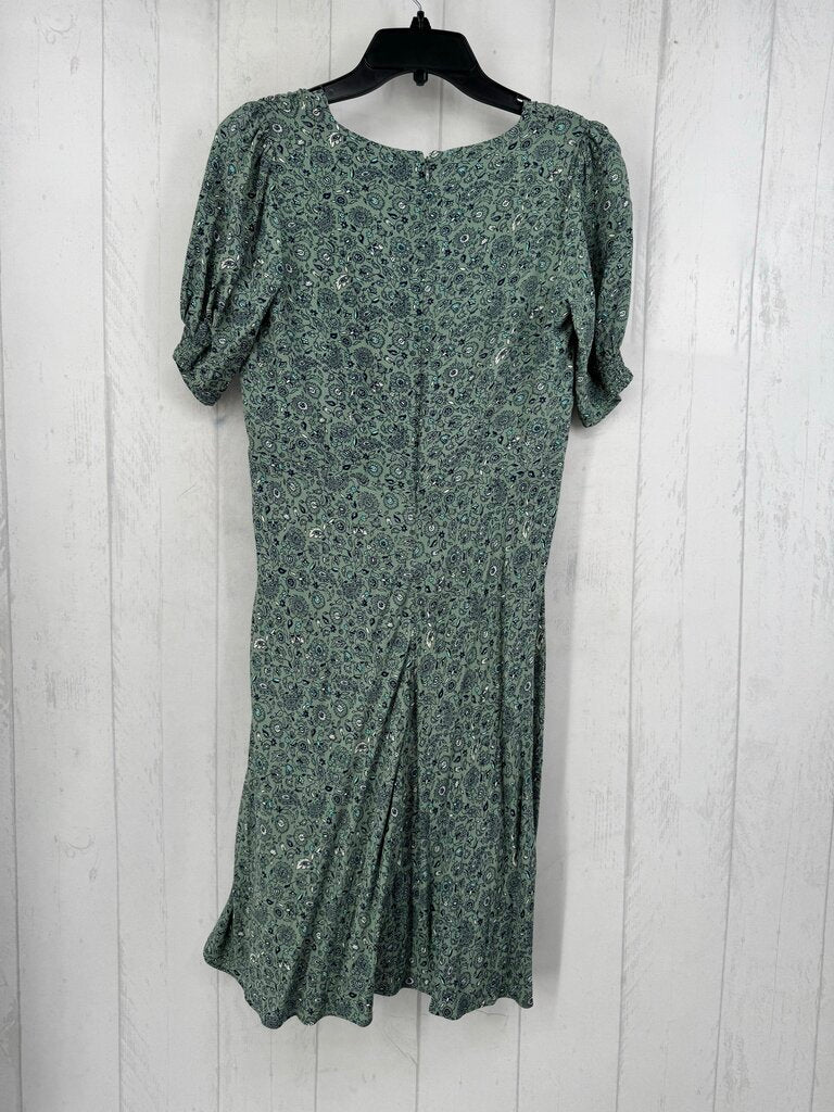 0 flo print v-neck s/s dress