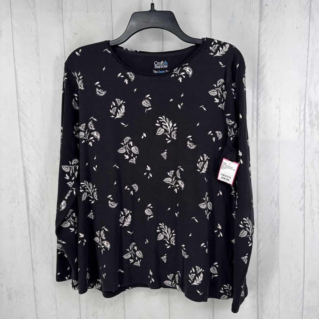XXL flo print l/s tee