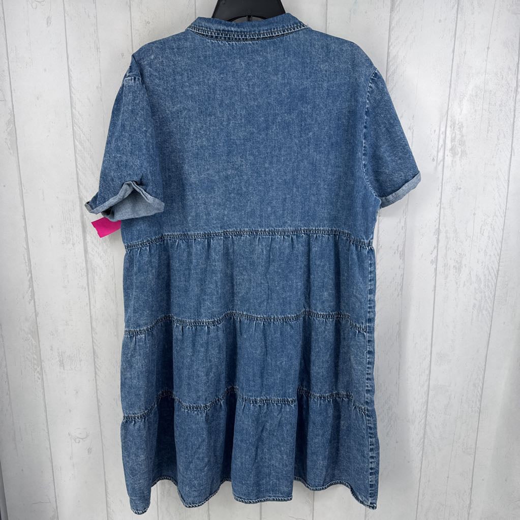 2XL denim button down s/s dress