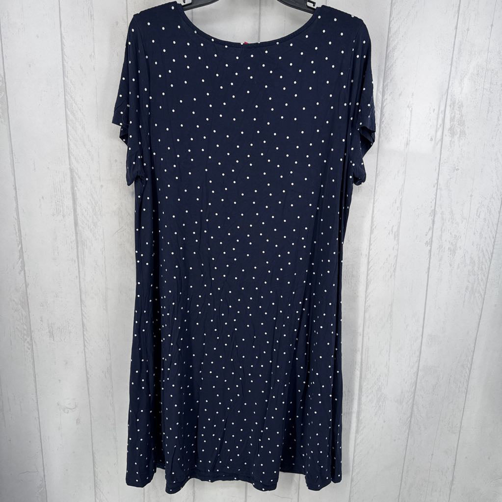 XL/T polka dot jersey knit s/s dress