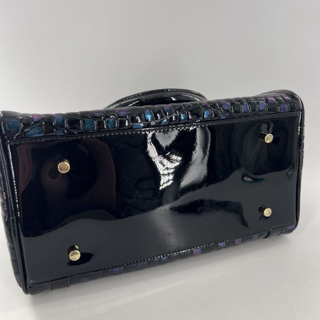 embossed leather handbag