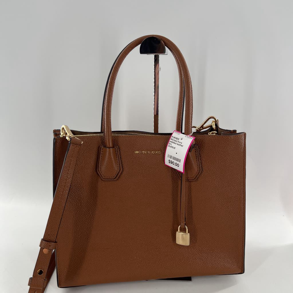 pebbled leather satchel