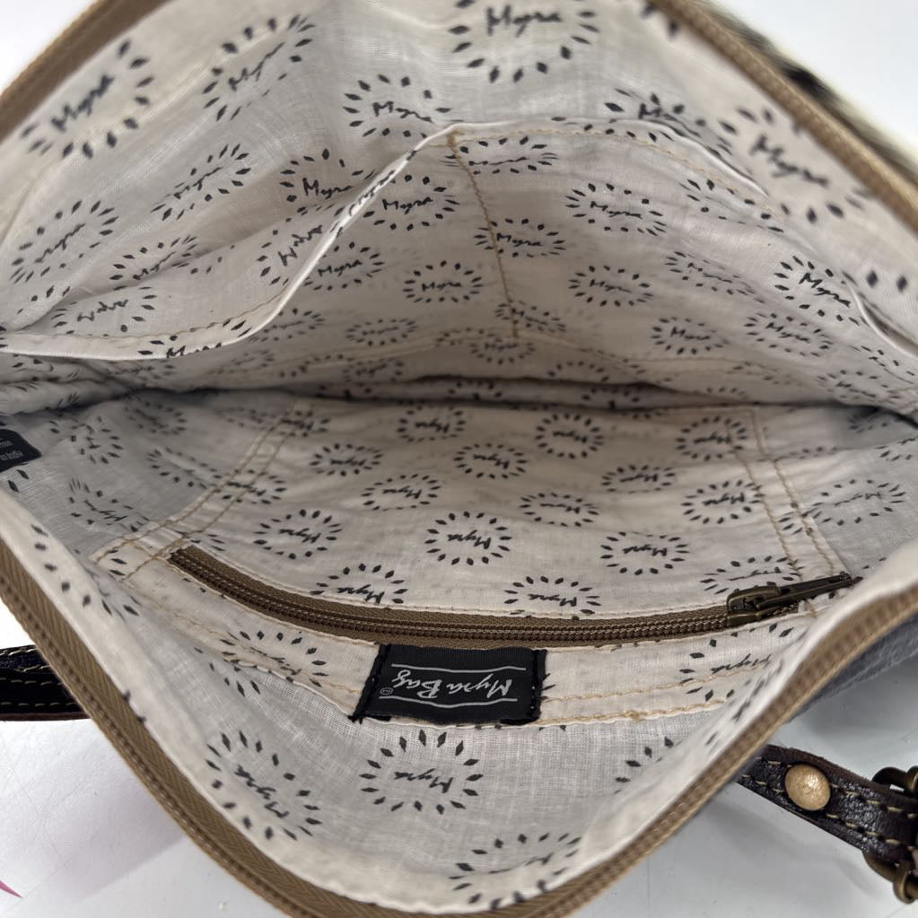 R40 cowhide/tribal woven serape pattern crossbody