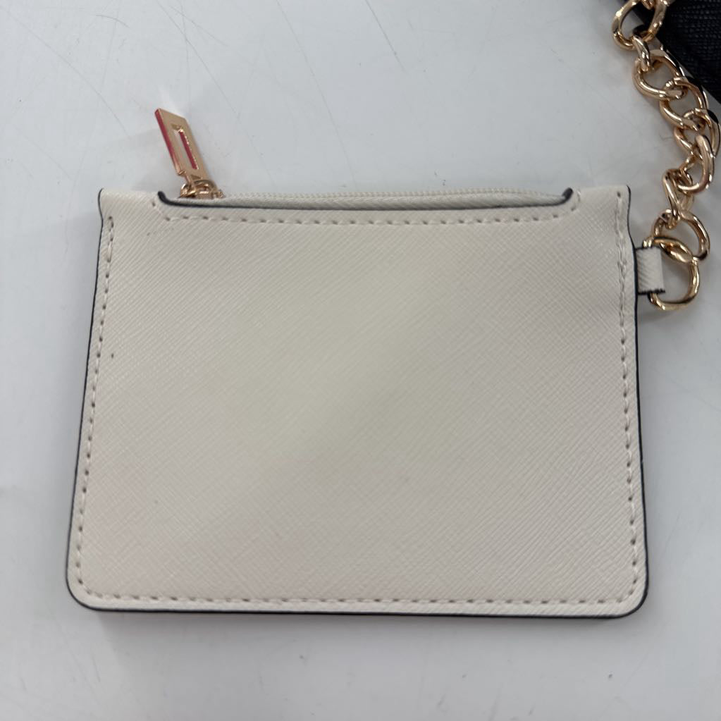 faux leather shoulder bag w/ detachable card pouch