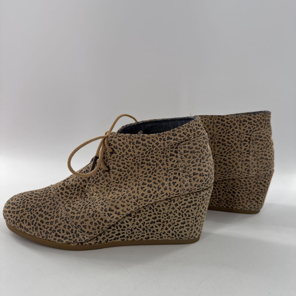 11 animal print wedge heel bootie