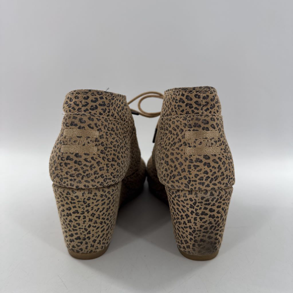 11 animal print wedge heel bootie