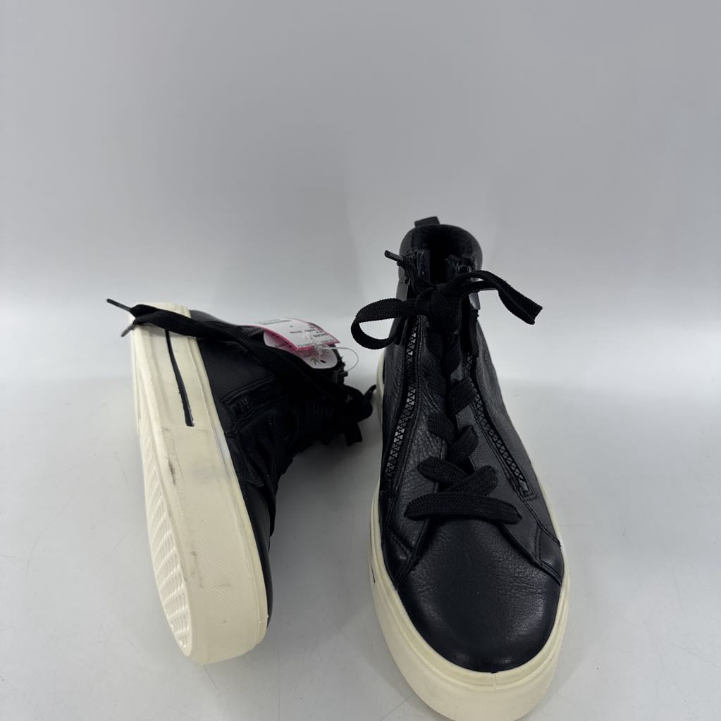6 leather hi-top sneaker