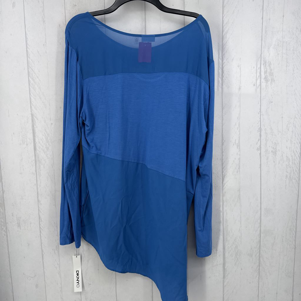 R69 XL asymetrical hem l/s tee