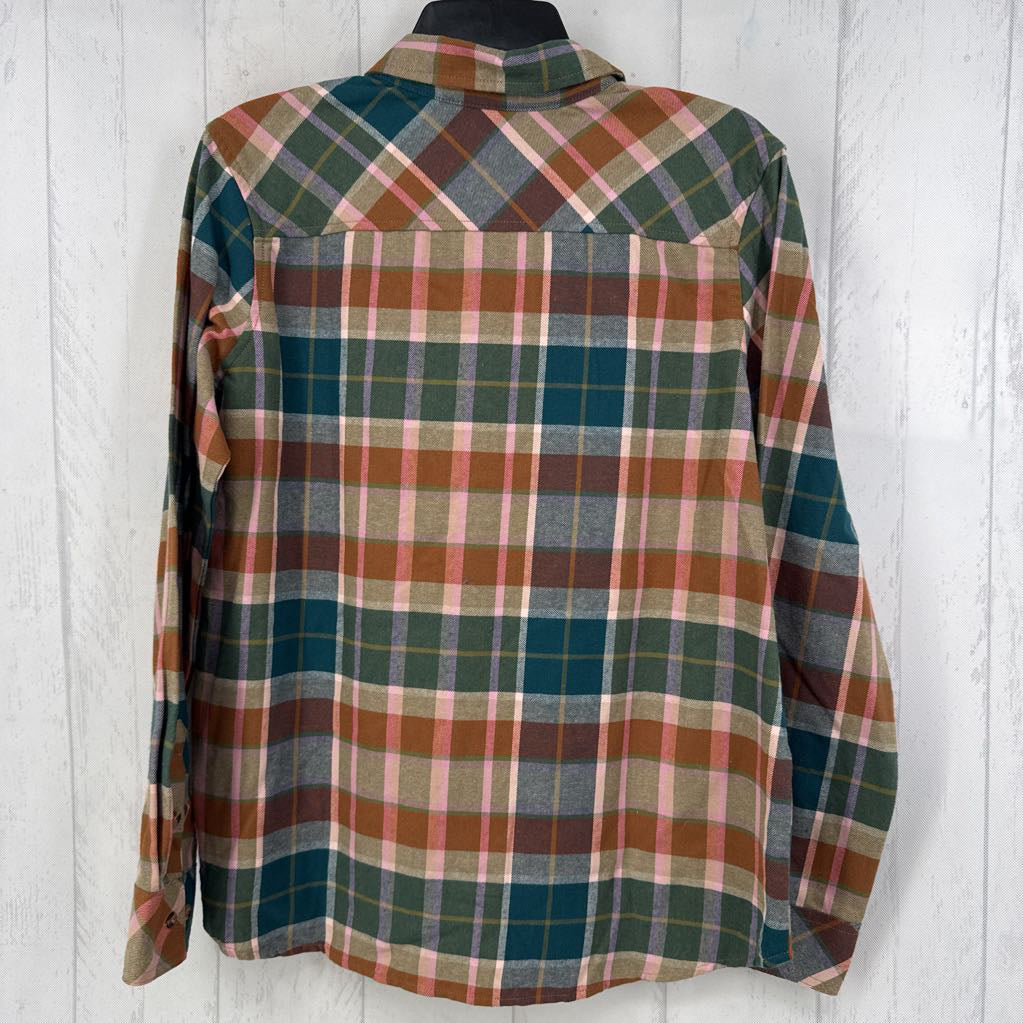 M plaid button down l/s top