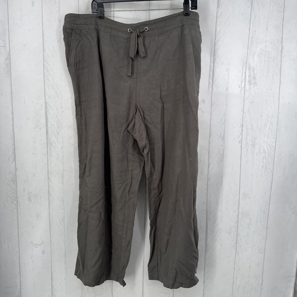 R55 1X linen wide leg pant