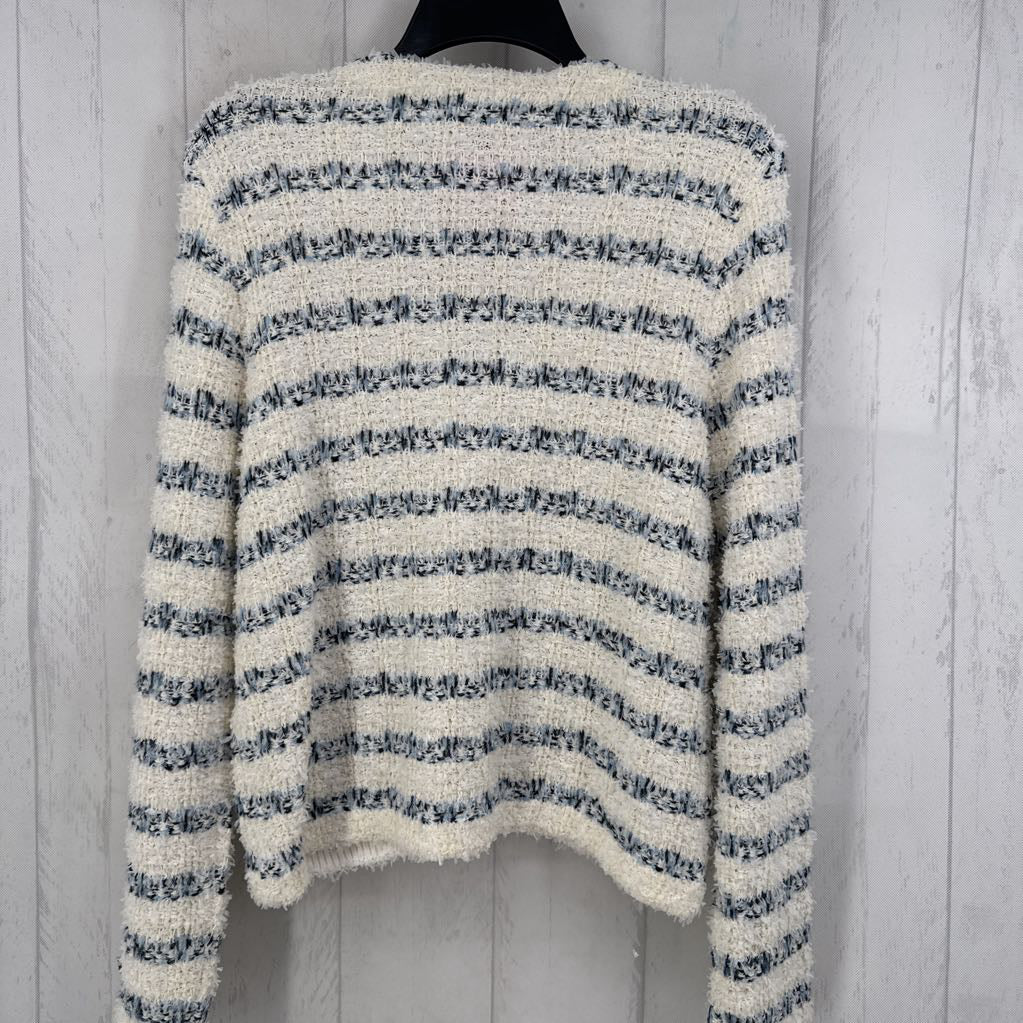 R50 M striped button front sweater