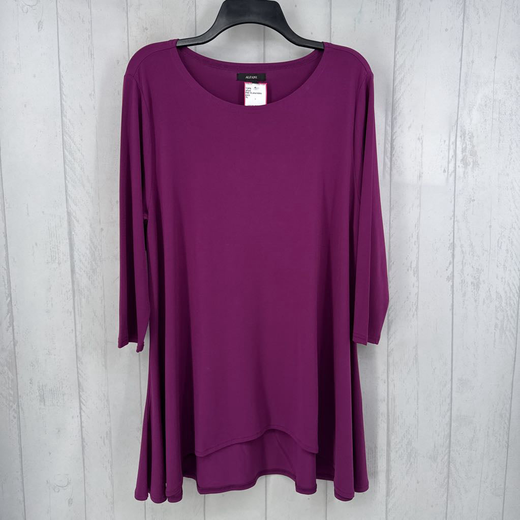 R60 XLsharkbite hem 3/4 slv top