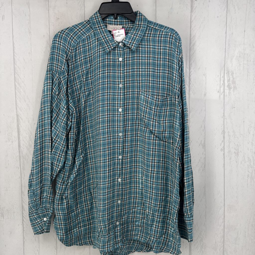 R67 L plaid button down l/s top