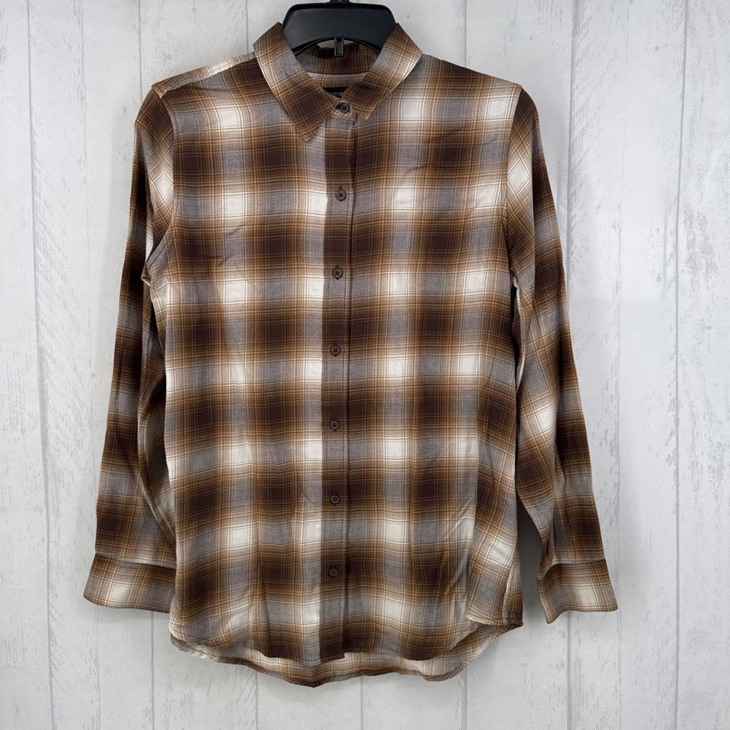 R65 S plaid button down l/s top